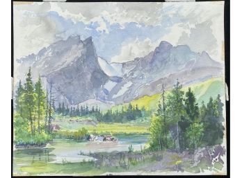 Bright, Quiet, Mountain Scenery - Signed