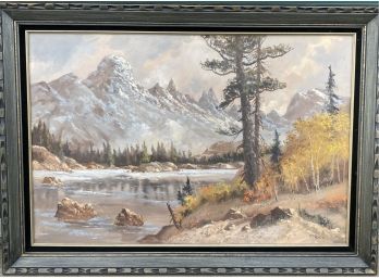 Gorgeous Framed John Kirsch Keyboard Of The Winds Oil On Canvas Painting