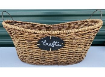 Large Wicker Basket With Handles