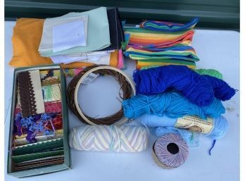 Large Assortment Of Fabric, Yarn, And More!