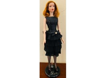 Vintage Robert Tonner Doll Redhead In Black Cocktail Dress
