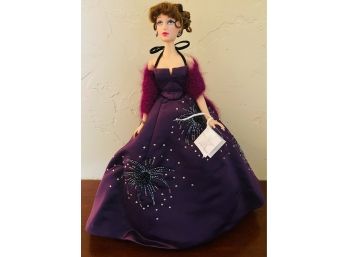 Vintage Doll 'gene' Mel Odom For Ashton Drake Galleries, 'Midnight Gamble' Deep Purple Evening Gown