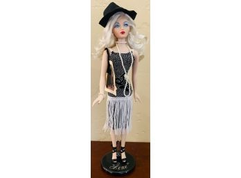 Vintage Doll By 'Gene' Mel Odom For Ashton Drake Galleries Gangster's Moll Blond Flapper Dress, Hat & Pearls