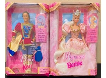 1997 Barbie RAPUNZEL And Prince Ken In Original Boxes