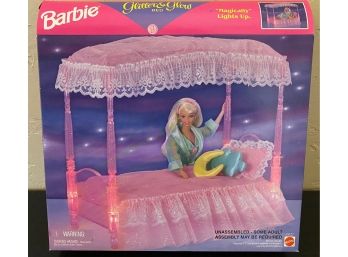 Vintage 1996 Barbie Glitter & Glow Bed