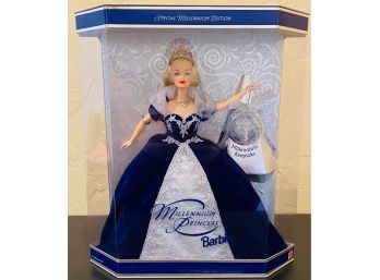 Vintage 1999 Happy Holidays Barbie Doll Special Millennium Edition