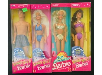 Fun Collection Of Sparkle Beach Barbies!
