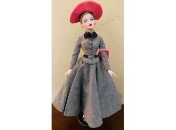Vintage Doll By 'Gene' Mel Odom For Ashton Drake Galleries In 50s Style Gray Suit & Pink Hat