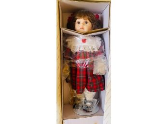NIB Apple Dumpling Porcelain Doll, Georgetown Collection With Box