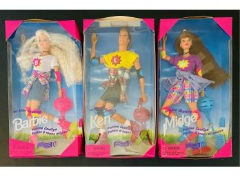 Fun  Vintage Collection Of In Line Skating Barbies