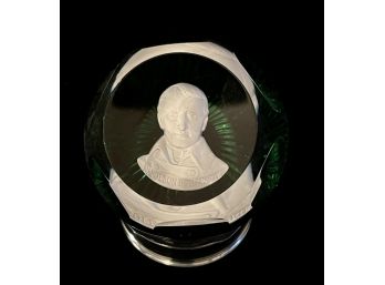 Vintage Napoleon Bonaparte Baccarat Franklin Mint Cameos In Crystal From The Great Leaders In History Series