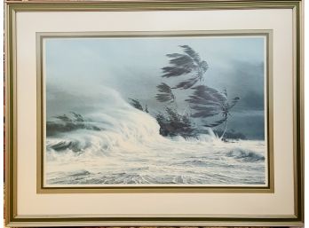 Vintage Signed & Numbered 267/1000 'Sea Side Tempest'Framed Print