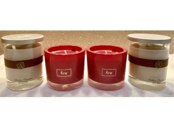Beautiful Fire Scented Candle Bougie Parfumee & Yankee Candle Southern Persimmon Bougie
