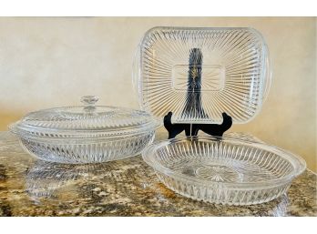 Oven Proof Clear Glass Bakeware Pieces
