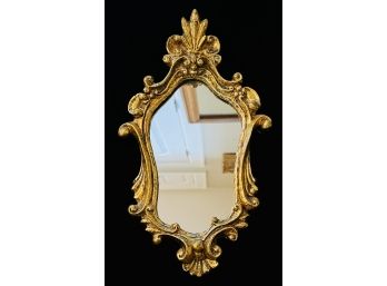 Small Oval Gilt Frame Mirror Made In Italy