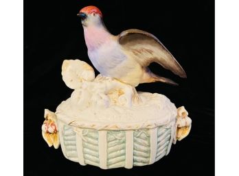 Antique Porcelain Bird Box