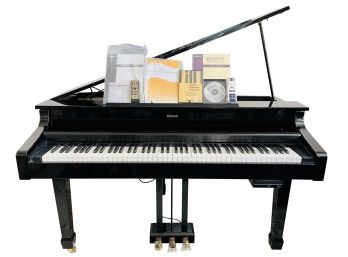 Fantastic High End Roland Digital Intelligent Black Mini Grand Piano # KR117/115 See Description!