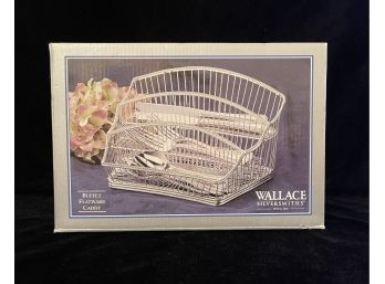Wallace Silver Plate Silverware Buffet Caddy In Box