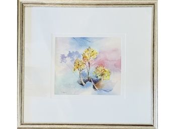 Original Framed Water Color By Ibby Davis In Pastel Colors