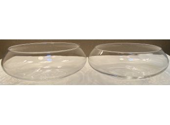 2 Beautiful Glass Candy & Accessory Bowls