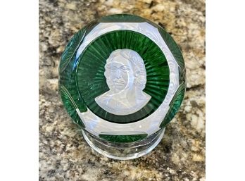 Vintage Peter The Great Baccarat Franklin Mint Cameos In Crystal From The Great Leaders In History Series