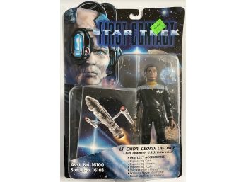 1996 Playmates Star Trek First Contact Lt Commander Geordi Action Figure