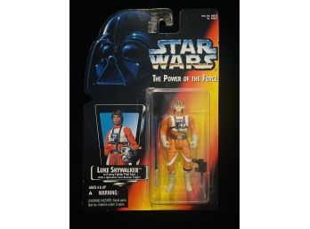 1995 Hasbro Kenner Star Wars Power Of The Force Luke Skywalker In X Wing Fighter Pilot Gear