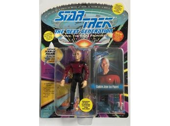 Vintage 1993 Playmates Star Trek The Next Generation Captain Jean-luc Picard W/ Collector Card