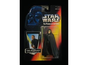1996 Hasbro Kenner Star Wars Power Of The Force Jedi Knight Luke Skywalker With Lightsaber And Cloak