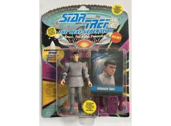 Vintage 1993 Playmates Star Trek The Next Generation Ambassador Spock W/ Collector Card Unopened