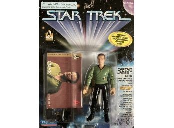 Vintage 1996 Playmates Star Trek Captain James T. Kirk W/ 30th Anniversary Collector Card Unopened