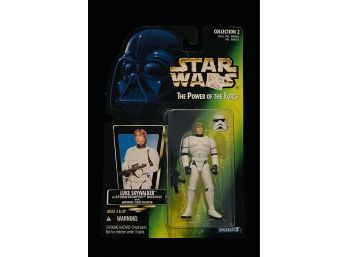 1996 Hasbro Kenner Star Wars Power Of The Force Luke Skywalker With Stormtrooper Disguise