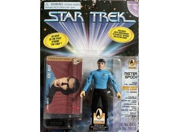 Vintage 1996 Playmates Star Trek Mister Spock W/ 30th Anniversary Collector Card Unopened