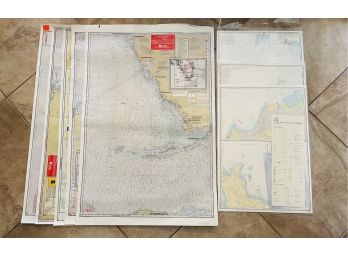 Collection Of Nautical Maps Including Gulf Of Mexico