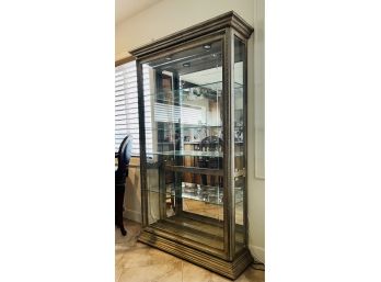 Traditional Style Lighted Curio Cabinet