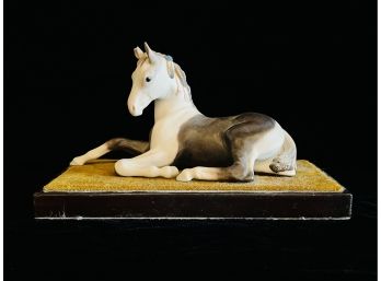 Vintage 1971 Indian Paint Pony Porcelain Figurine On Base-signed
