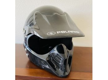 Black & Silver Motorcycle Helmet Size S
