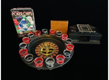 Fun Mini Shot Glass Roulette Game, Card Shuffler & More