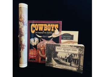 Cowboys & Trappings Of The West Book & Vintage Western Graphics Calendar