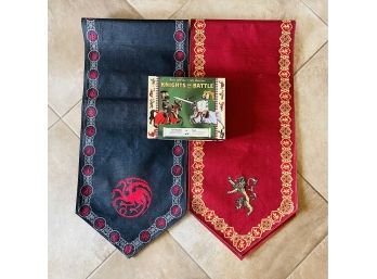 2 Game Of Thrones Table Runners & Knights In Battle Kit