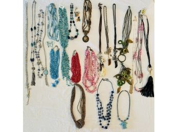 Large Beaded Necklace & More Jewelry Lot