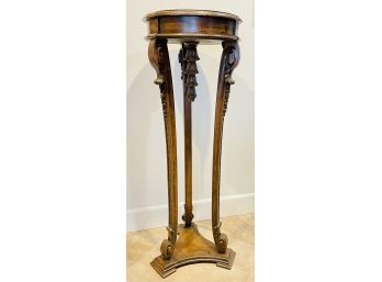 Tall Carved Wood Stand