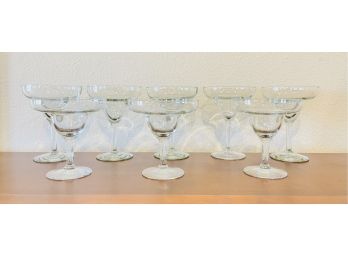8 Pc. Margarita Glass Lot With 5 @ 6' & 3 @ 5'
