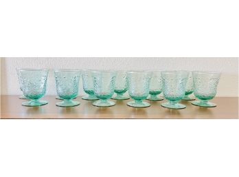 12 Green Blown Glass Christmas Goblets 1 Of 3