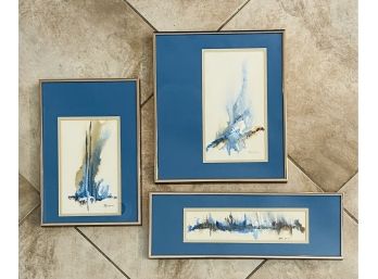 3 Original Framed & Matted Water Color Paintings