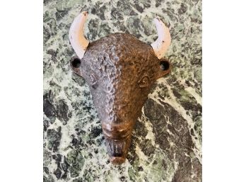 Cast Iron Bison Head Wall Hook