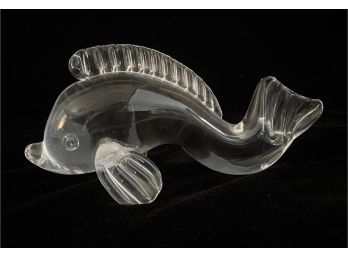 Steuben Crystal Glass Fish Sculpture