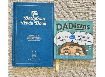 2 Bathroom Books Incl. The Bathroom Trivia Book & Dadisms