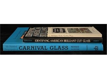 Identifying American Brilliant Cut Glass, The Golden Guide To American Antiques, & Carnival Glass Book Lot