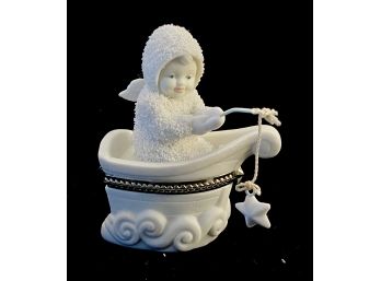 Cute Dept 56 Snowbabies Rock A Bye Baby Hinged Box